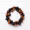 18'' Unlit Orange Spiders and Ornaments Halloween Wreath